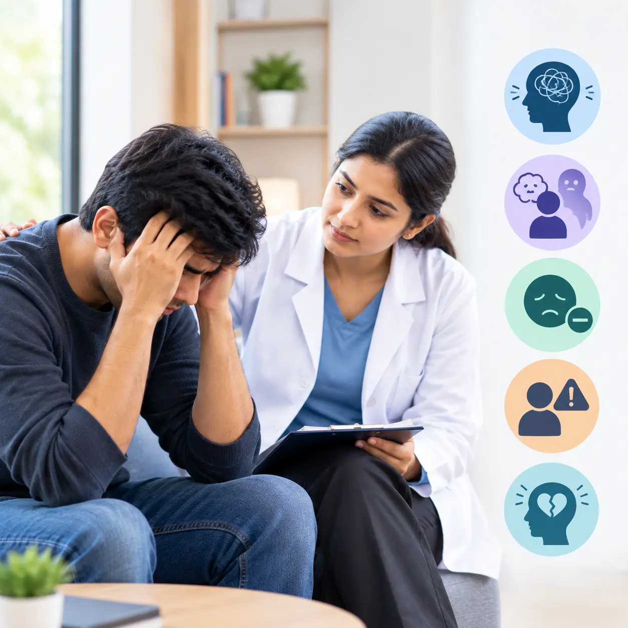 Talk to a mental health professional at Nischay Hospital