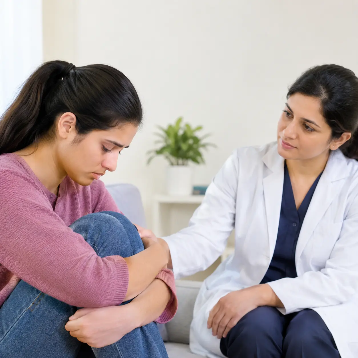 Talk to a mental health professional at Nischay Hospital
